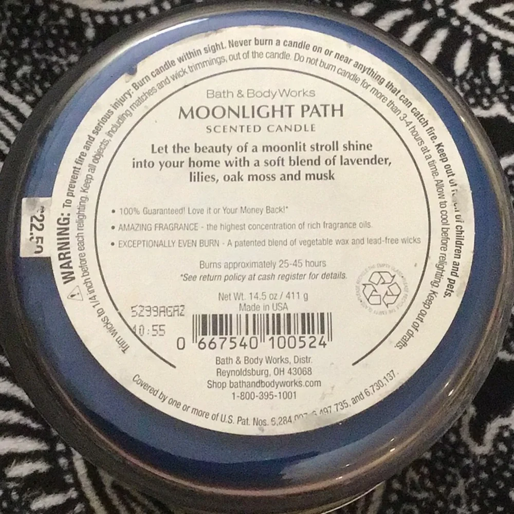 Bath and body works moonlight path rare Christmas packaging label - Picture 3 of 3